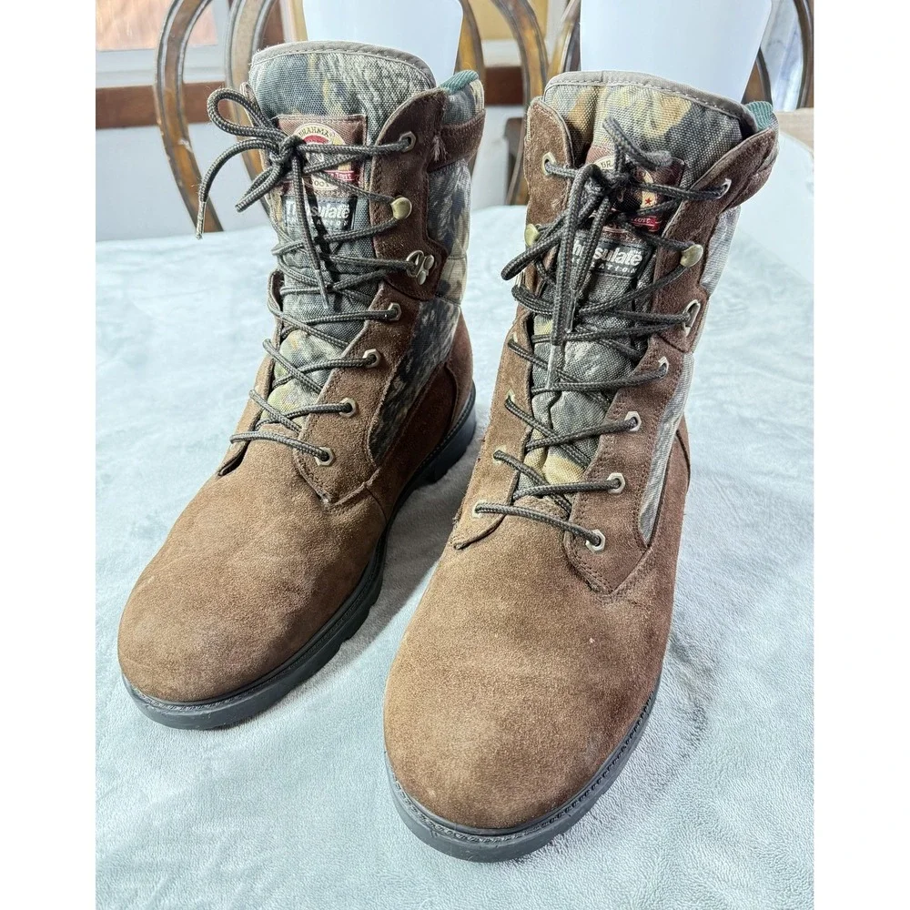 Brahma Boots Mens Size 13 Brown Camo Suede Thinsulate Hunting Snow Boots